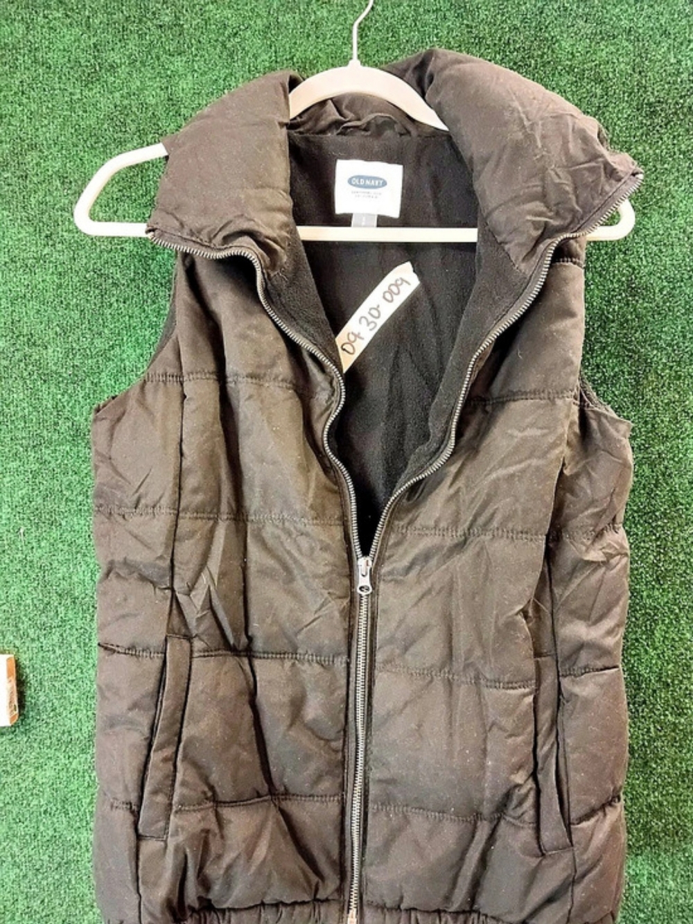 Old Navy Frost-Free Puffer Vest Women'Small Hooded Black Size Small